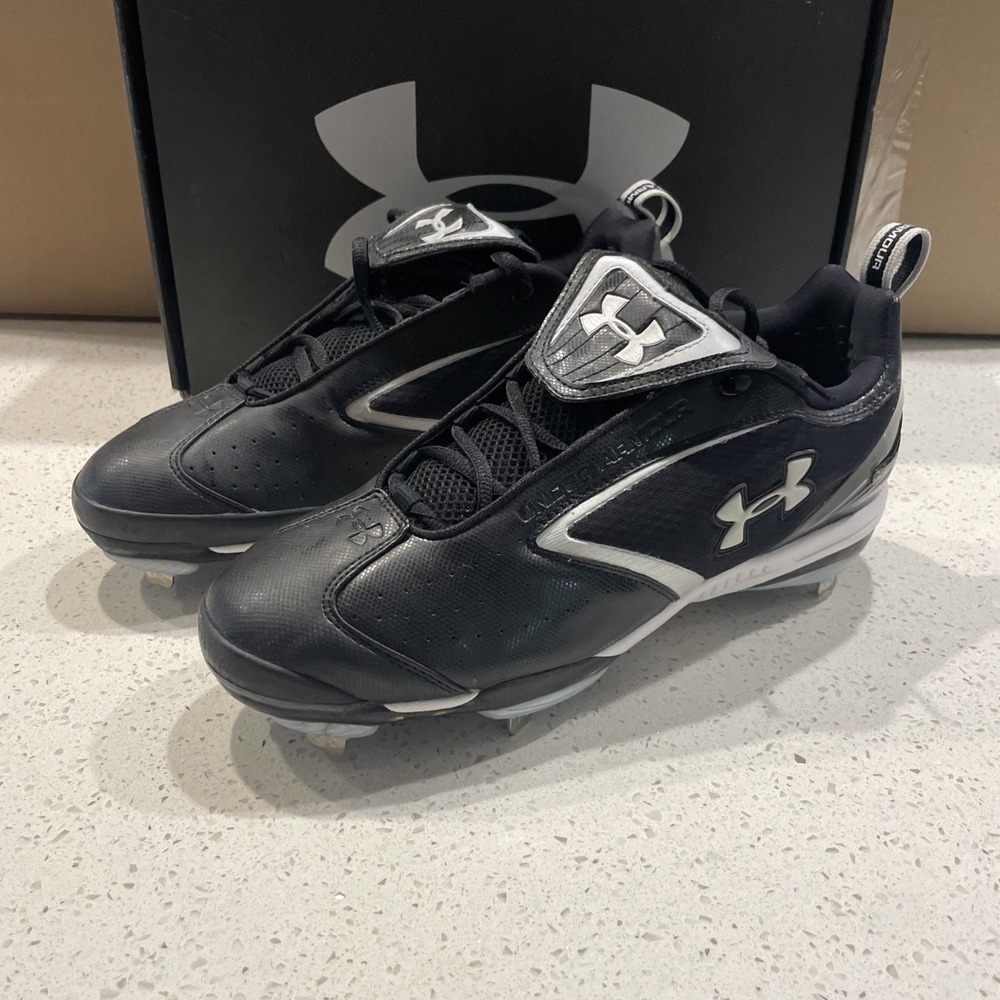 Under Armour 1097002-001 Metal Bomber Low ST Mens Baseball Cleats Black 11.5